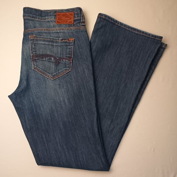Mavi Women's Molly Mid Rise Bootcut Size 30/10 Medium Dark Wash - Picture 1 of 11